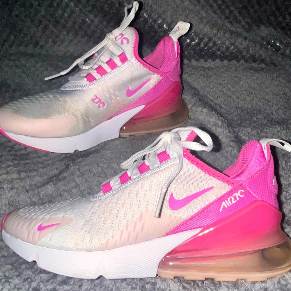 Nike Air Max 270 Pink White Sneakers- Youth